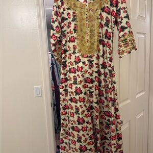 Floral Jalabiah Maxi Dress